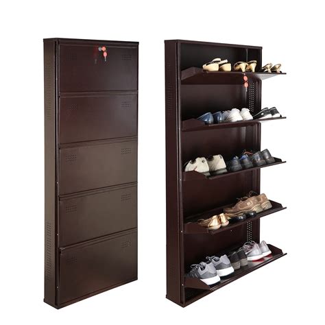 metal shoe rack wall mounted